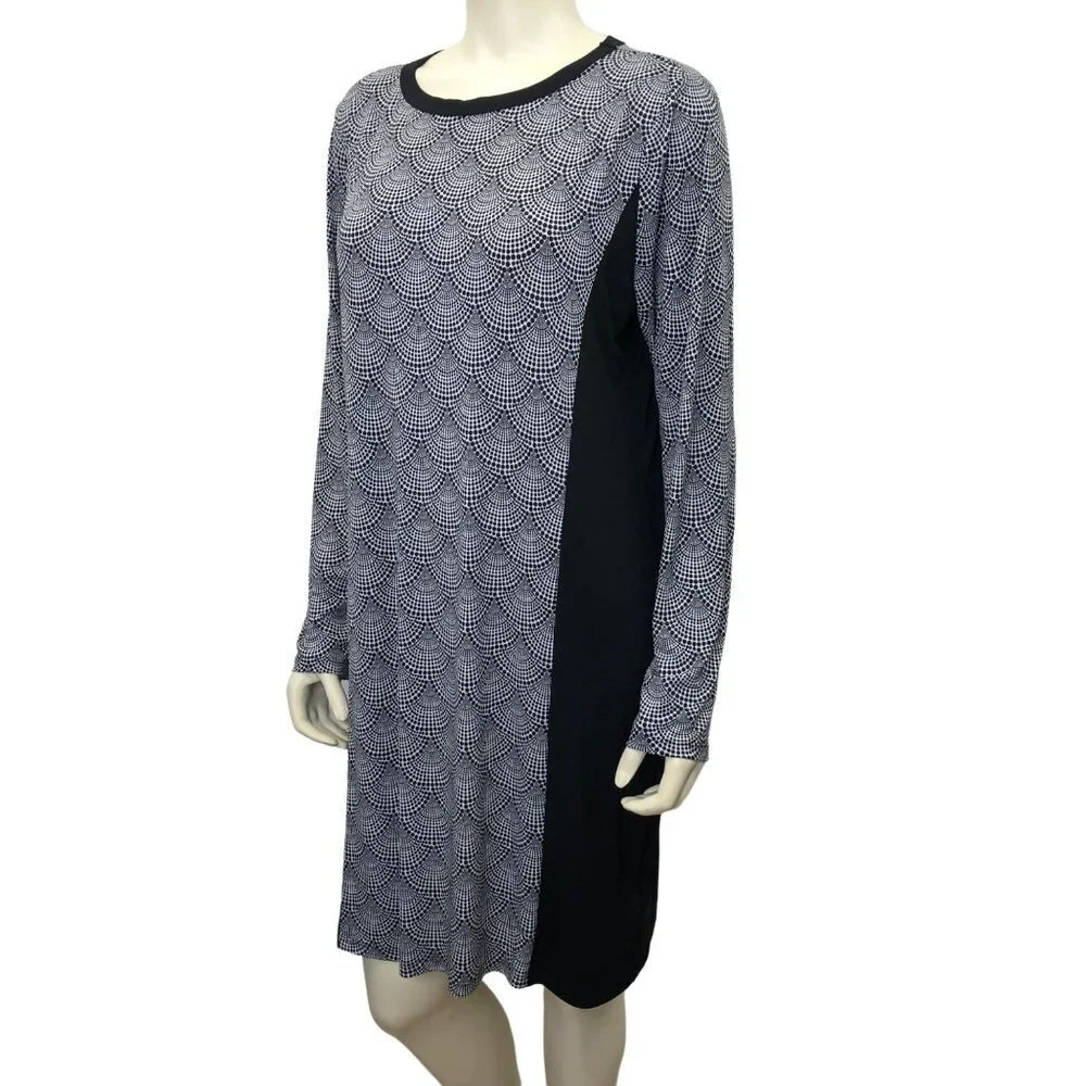 MICHAEL KORS LONG SLEEVE JERSEY‎ SHIFT DRESS SZ LG